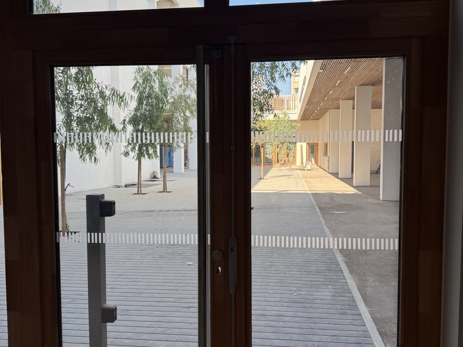 Marquage bandes vitrage ERP — Teintée + PACA